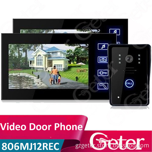 7" TFT Color LCD Video Door Phone Hands Free Visual Intercom Doorbell Video Record